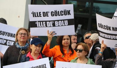 Meral Özcan, eşi Bolu Belediye Başkanı Tanju Özcan’ı protesto etti