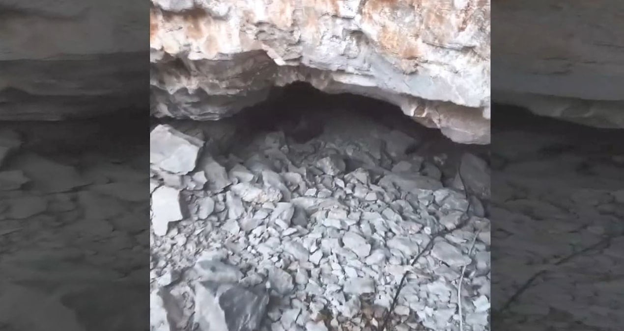 Teröristlerin kullandığı mağara imha edildi